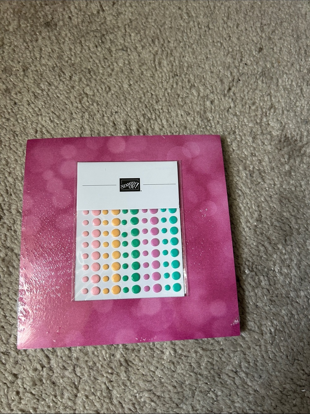 NEW Stampin' Up! Pastel Dot Sticker Pack and Beautiful Bokeh Print 6x6 Paper